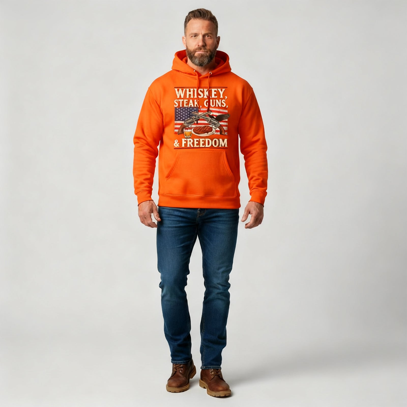 Whiskey, Steak, Guns, & Freedom Hoodie