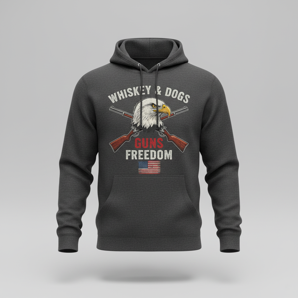 Whiskey, Dogs, Guns, & Freedom Hoodie