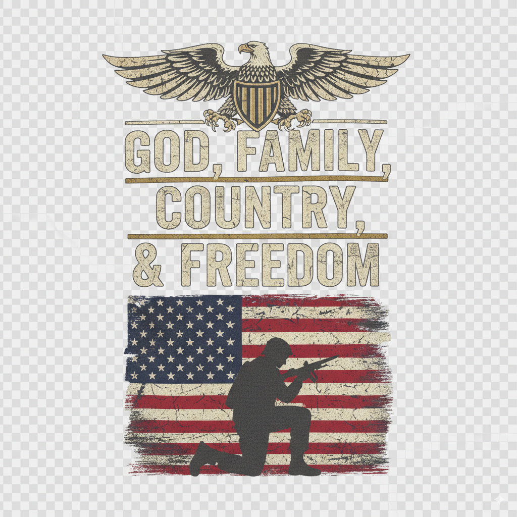 God, Family, Country, & Freedom Hoodie