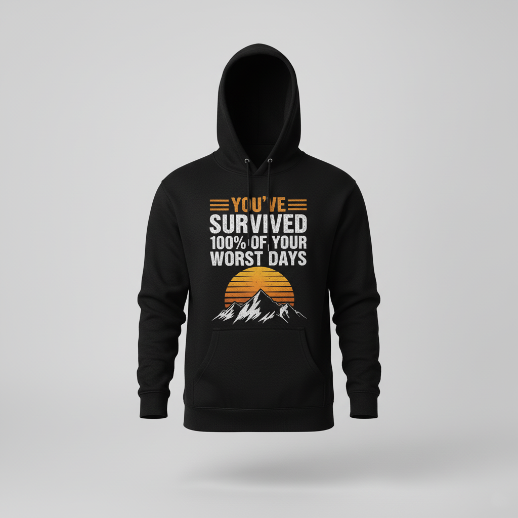 You've Survived 100% Of Your Worst Days Hoodie