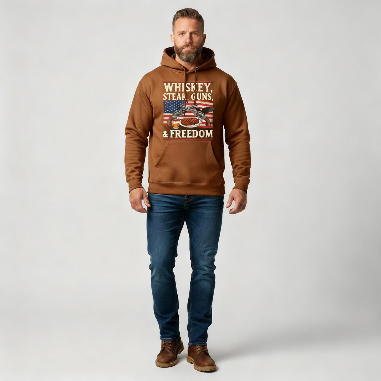 Whiskey, Steak, Guns, & Freedom Hoodie