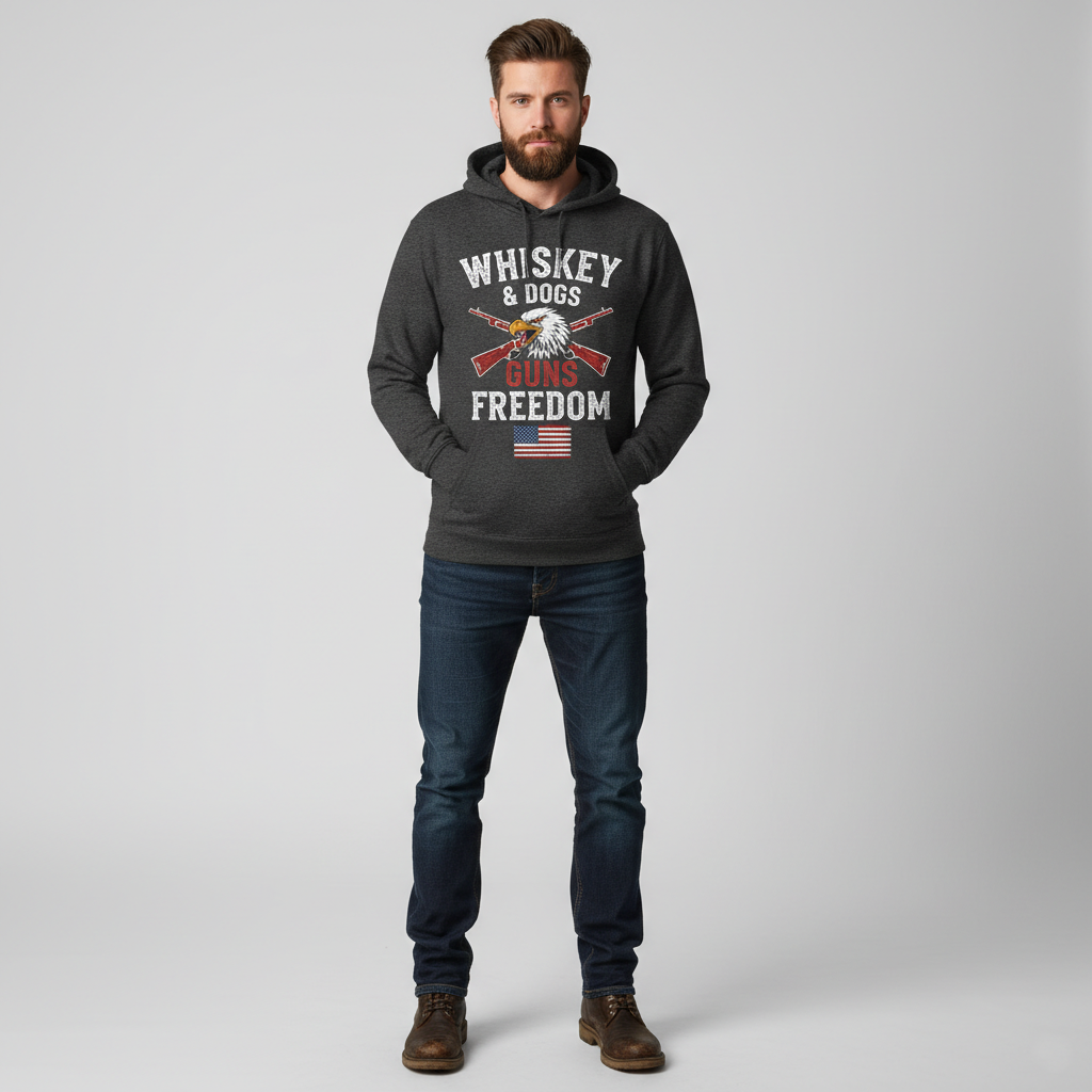 Whiskey, Dogs, Guns, & Freedom Hoodie