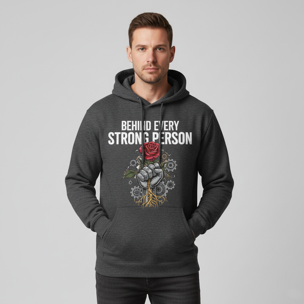 Behind Every Strong Person Hoodie