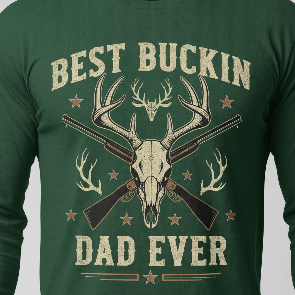 Best Buckin Dad Ever Long Sleeves