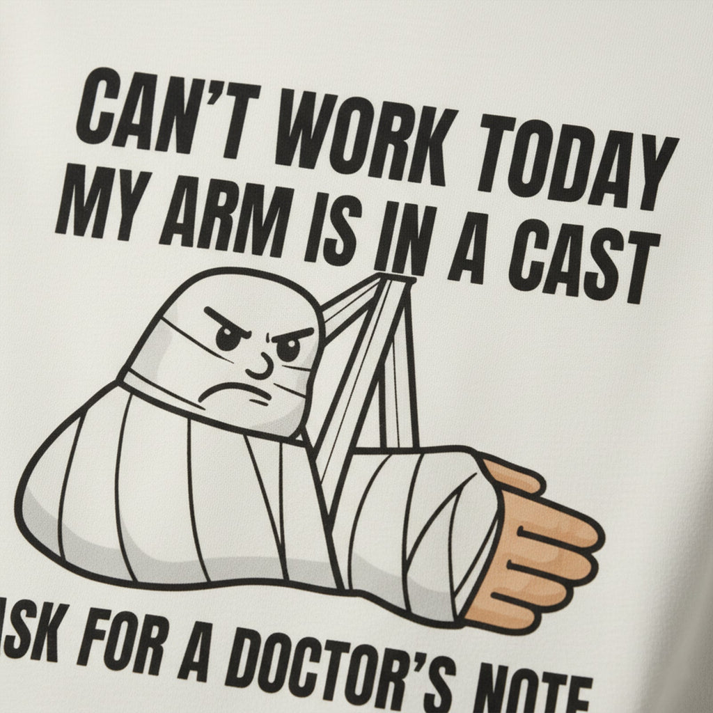 Can't Work Today My Arm is in A Cast Long Sleeves