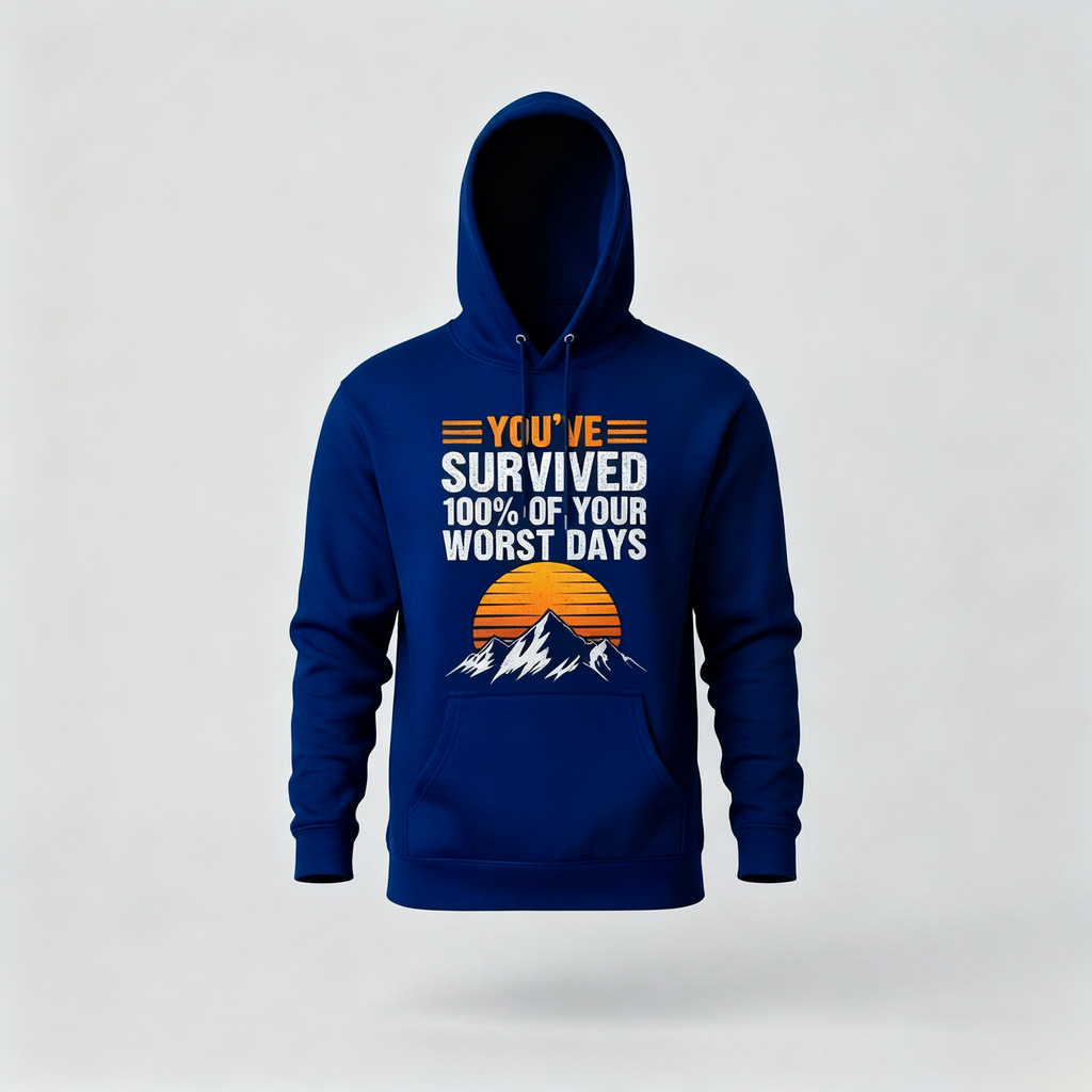 You've Survived 100% Of Your Worst Days Hoodie