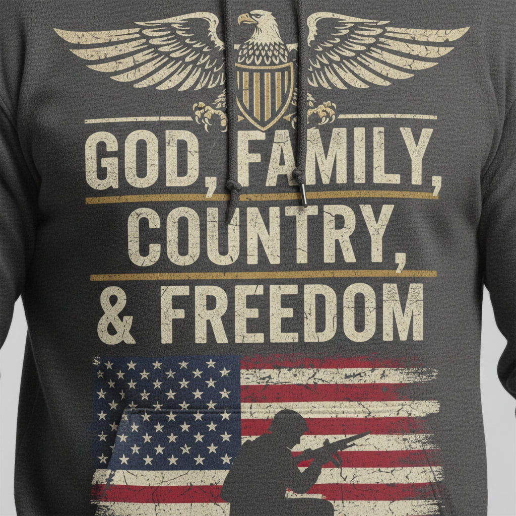 God, Family, Country, & Freedom Hoodie