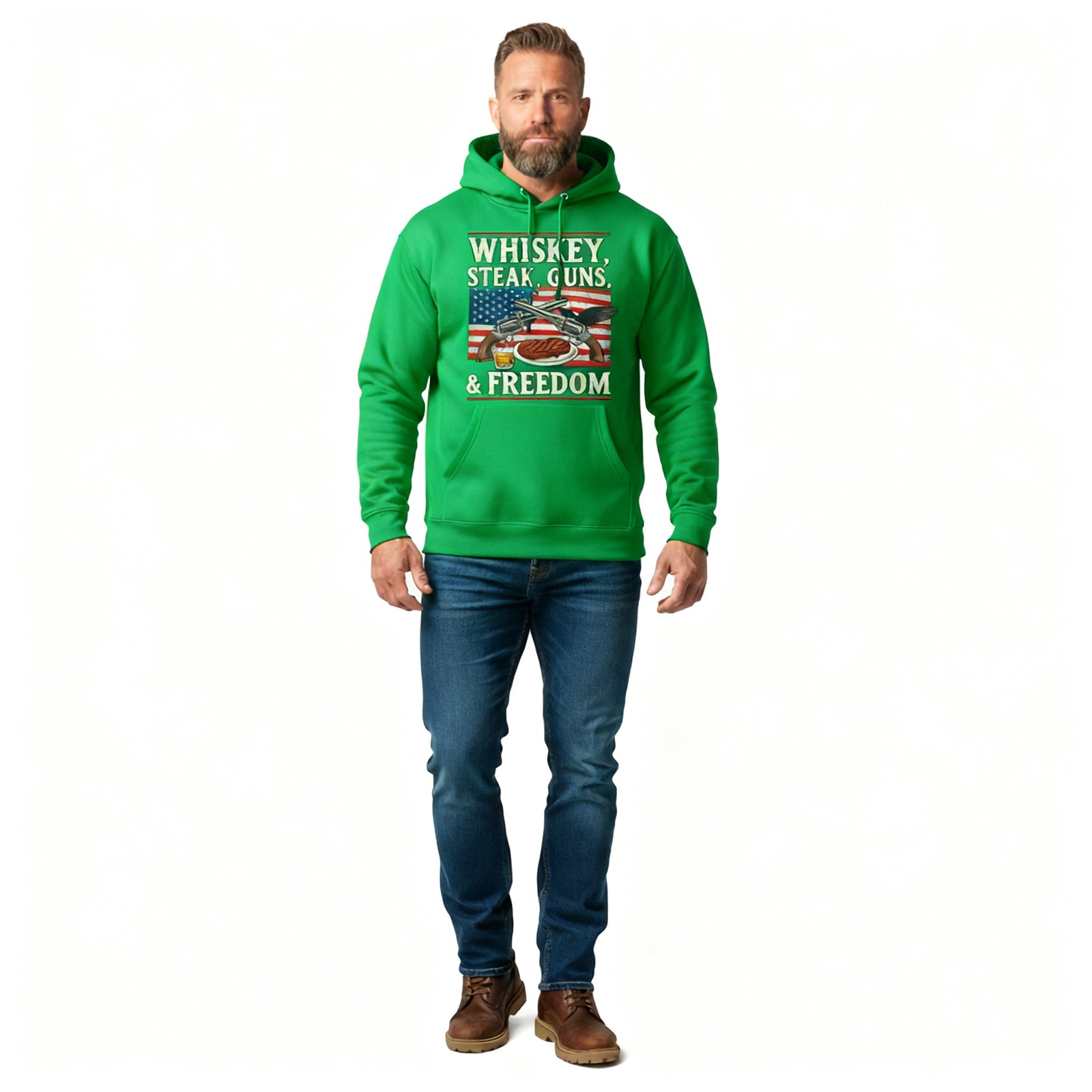 Whiskey, Steak, Guns, & Freedom Hoodie